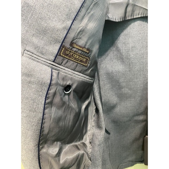 Gold Sel NWT Gutteridge Dal Italy Mens 3 Bttn 54 Cashmere Blend Gray Slacks 38 - Picture 10 of 16